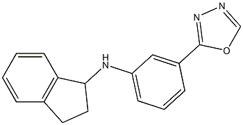 N-[3-(1,3,4-oxadiazol-2-yl)phenyl]-2,3-dihydro-1H-inden-1-amine Struktur