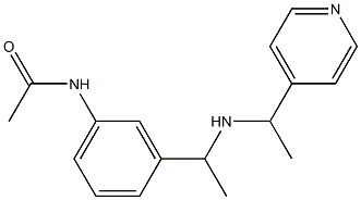 N-[3-(1-{[1-(pyridin-4-yl)ethyl]amino}ethyl)phenyl]acetamide Struktur