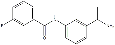 N-[3-(1-aminoethyl)phenyl]-3-fluorobenzamide Struktur