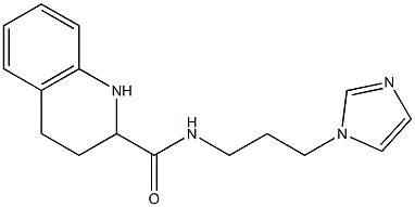 N-[3-(1H-imidazol-1-yl)propyl]-1,2,3,4-tetrahydroquinoline-2-carboxamide Struktur