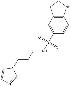 N-[3-(1H-imidazol-1-yl)propyl]-2,3-dihydro-1H-indole-5-sulfonamide Struktur