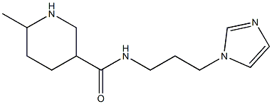 N-[3-(1H-imidazol-1-yl)propyl]-6-methylpiperidine-3-carboxamide Struktur