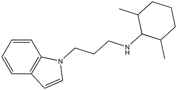 N-[3-(1H-indol-1-yl)propyl]-2,6-dimethylcyclohexan-1-amine Struktur