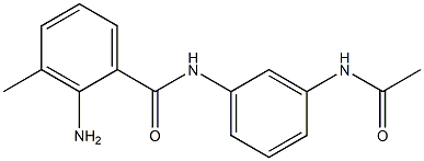 N-[3-(acetylamino)phenyl]-2-amino-3-methylbenzamide Struktur