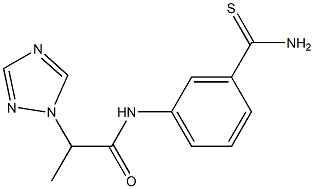 N-[3-(aminocarbonothioyl)phenyl]-2-(1H-1,2,4-triazol-1-yl)propanamide Struktur