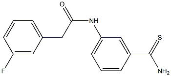 N-[3-(aminocarbonothioyl)phenyl]-2-(3-fluorophenyl)acetamide Struktur