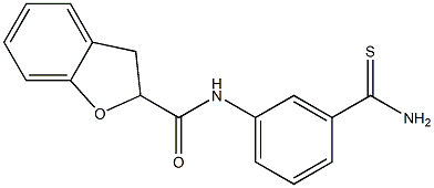 N-[3-(aminocarbonothioyl)phenyl]-2,3-dihydro-1-benzofuran-2-carboxamide Struktur