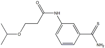 N-[3-(aminocarbonothioyl)phenyl]-3-isopropoxypropanamide Struktur