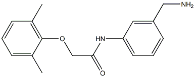 N-[3-(aminomethyl)phenyl]-2-(2,6-dimethylphenoxy)acetamide Struktur