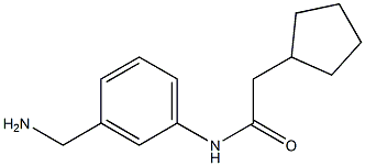 N-[3-(aminomethyl)phenyl]-2-cyclopentylacetamide Struktur