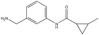 N-[3-(aminomethyl)phenyl]-2-methylcyclopropanecarboxamide Struktur