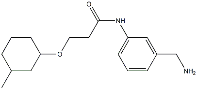 N-[3-(aminomethyl)phenyl]-3-[(3-methylcyclohexyl)oxy]propanamide Struktur