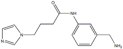 N-[3-(aminomethyl)phenyl]-4-(1H-imidazol-1-yl)butanamide Struktur