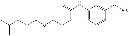 N-[3-(aminomethyl)phenyl]-4-[(4-methylpentyl)oxy]butanamide Struktur