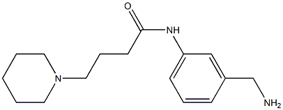 N-[3-(aminomethyl)phenyl]-4-piperidin-1-ylbutanamide Struktur