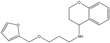 N-[3-(furan-2-ylmethoxy)propyl]-3,4-dihydro-2H-1-benzopyran-4-amine Struktur