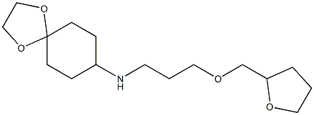 N-[3-(oxolan-2-ylmethoxy)propyl]-1,4-dioxaspiro[4.5]decan-8-amine Struktur