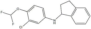 N-[3-chloro-4-(difluoromethoxy)phenyl]-2,3-dihydro-1H-inden-1-amine Struktur