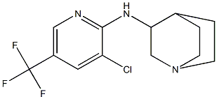 N-[3-chloro-5-(trifluoromethyl)pyridin-2-yl]-1-azabicyclo[2.2.2]octan-3-amine Struktur