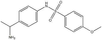 N-[4-(1-aminoethyl)phenyl]-4-methoxybenzene-1-sulfonamide Struktur