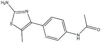 N-[4-(2-amino-5-methyl-1,3-thiazol-4-yl)phenyl]acetamide Struktur