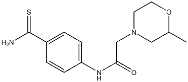 N-[4-(aminocarbonothioyl)phenyl]-2-(2-methylmorpholin-4-yl)acetamide Struktur