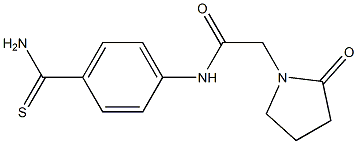 N-[4-(aminocarbonothioyl)phenyl]-2-(2-oxopyrrolidin-1-yl)acetamide Struktur