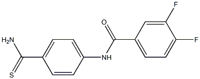 N-[4-(aminocarbonothioyl)phenyl]-3,4-difluorobenzamide Struktur