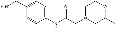 N-[4-(aminomethyl)phenyl]-2-(2-methylmorpholin-4-yl)acetamide Struktur