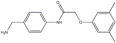 N-[4-(aminomethyl)phenyl]-2-(3,5-dimethylphenoxy)acetamide Struktur