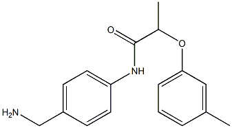 N-[4-(aminomethyl)phenyl]-2-(3-methylphenoxy)propanamide Struktur