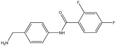 N-[4-(aminomethyl)phenyl]-2,4-difluorobenzamide Struktur