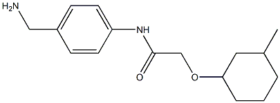 N-[4-(aminomethyl)phenyl]-2-[(3-methylcyclohexyl)oxy]acetamide Struktur