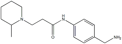 N-[4-(aminomethyl)phenyl]-3-(2-methylpiperidin-1-yl)propanamide Struktur