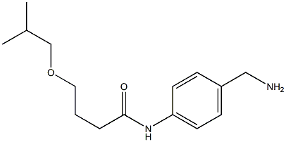 N-[4-(aminomethyl)phenyl]-4-(2-methylpropoxy)butanamide Struktur