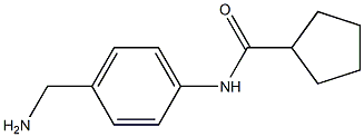 N-[4-(aminomethyl)phenyl]cyclopentanecarboxamide Struktur