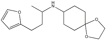 N-[4-(furan-2-yl)butan-2-yl]-1,4-dioxaspiro[4.5]decan-8-amine Struktur