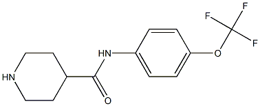 N-[4-(trifluoromethoxy)phenyl]piperidine-4-carboxamide Struktur