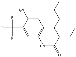 N-[4-amino-3-(trifluoromethyl)phenyl]-2-ethylhexanamide Struktur