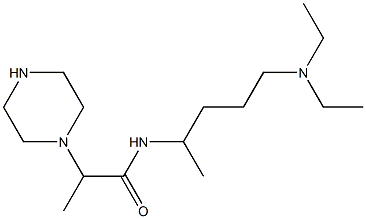 N-[5-(diethylamino)pentan-2-yl]-2-(piperazin-1-yl)propanamide Struktur