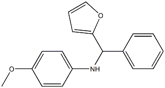 N-[furan-2-yl(phenyl)methyl]-4-methoxyaniline Struktur