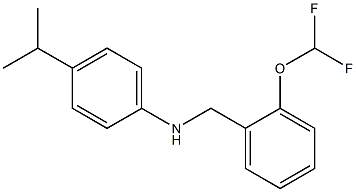 N-{[2-(difluoromethoxy)phenyl]methyl}-4-(propan-2-yl)aniline Struktur