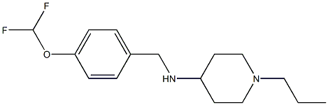 N-{[4-(difluoromethoxy)phenyl]methyl}-1-propylpiperidin-4-amine Struktur