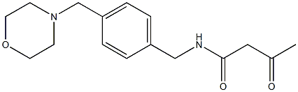 N-{[4-(morpholin-4-ylmethyl)phenyl]methyl}-3-oxobutanamide Struktur