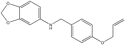 N-{[4-(prop-2-en-1-yloxy)phenyl]methyl}-2H-1,3-benzodioxol-5-amine Struktur