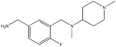 N-{[5-(aminomethyl)-2-fluorophenyl]methyl}-N,1-dimethylpiperidin-4-amine Struktur