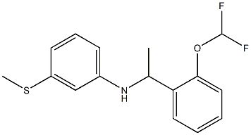 N-{1-[2-(difluoromethoxy)phenyl]ethyl}-3-(methylsulfanyl)aniline Struktur