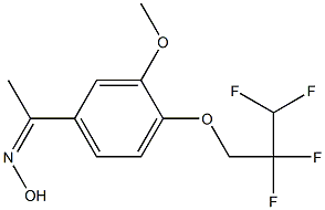 N-{1-[3-methoxy-4-(2,2,3,3-tetrafluoropropoxy)phenyl]ethylidene}hydroxylamine Struktur