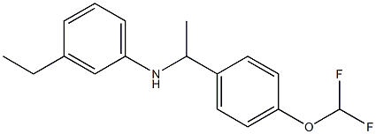 N-{1-[4-(difluoromethoxy)phenyl]ethyl}-3-ethylaniline Struktur