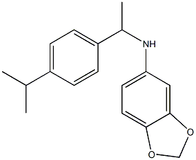 N-{1-[4-(propan-2-yl)phenyl]ethyl}-2H-1,3-benzodioxol-5-amine Struktur